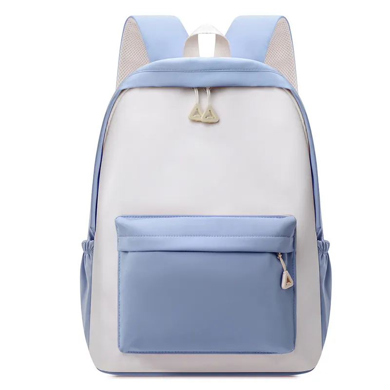 Kids School Backpacks Waterproof Color Matching Canvas Backpack