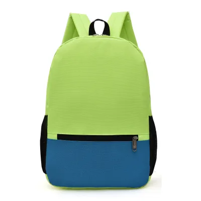 Children Fashion Color Matching Nylon Backpack School Bag for Kids Primary School