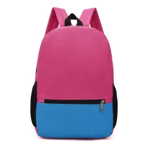 Children Fashion Color Matching Nylon Backpack School Bag for Kids Primary School