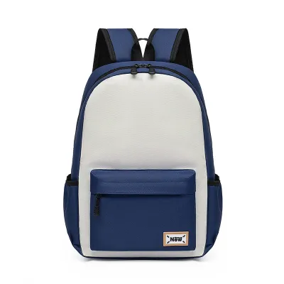 Children Fashion Colors Matching Nylon Backpack School Bag Unisex Oxford Cloth Solid Cute