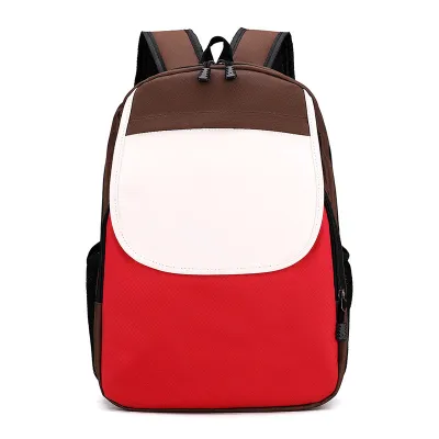 Children Fashion Girls Boys Color Matching Canvas Backpack School Bag