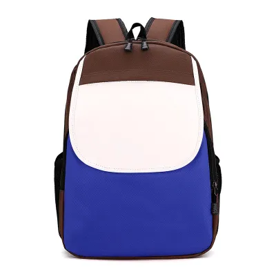 Children Fashion Girls Boys Color Matching Canvas Backpack School Bag