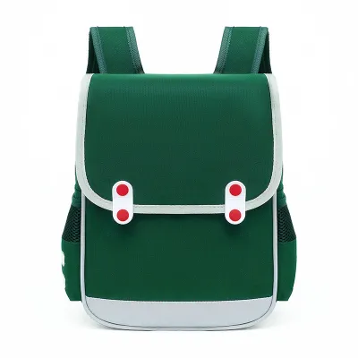 Children Fashion Girls Boys Color Matching Canvas Backpack School Bag Oxford Cloth Childlike Cute Air Cushion Strap