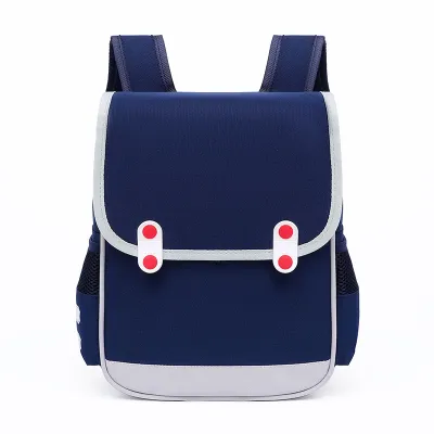 Children Fashion Girls Boys Color Matching Canvas Backpack School Bag Oxford Cloth Childlike Cute Air Cushion Strap