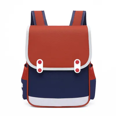 Children Fashion Girls Boys Color Matching Canvas Backpack School Bag Oxford Cloth Childlike Cute Air Cushion Strap