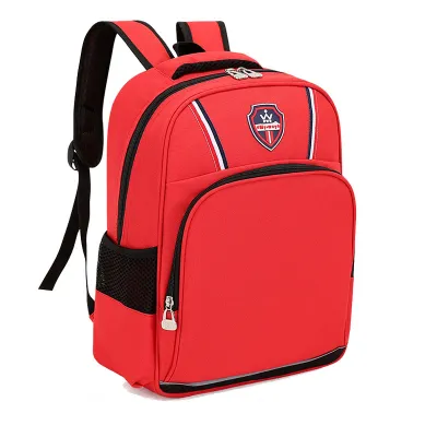 Children Fashion Waterproof Canvas Stripe Backpack School Bag for Primary School