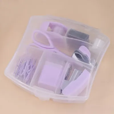 Fashion Cute Portable Mini Stapler Binding Machine with Paper Clip Scissors Tape Set