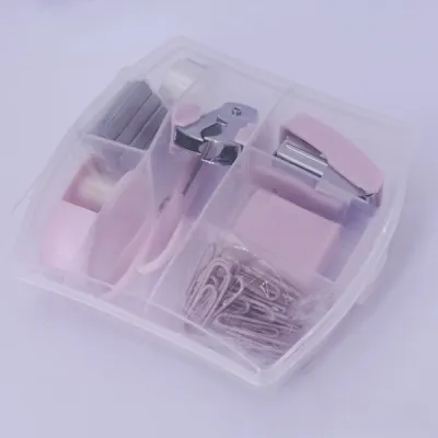 Fashion Cute Portable Mini Stapler Binding Machine with Paper Clip Scissors Tape Set