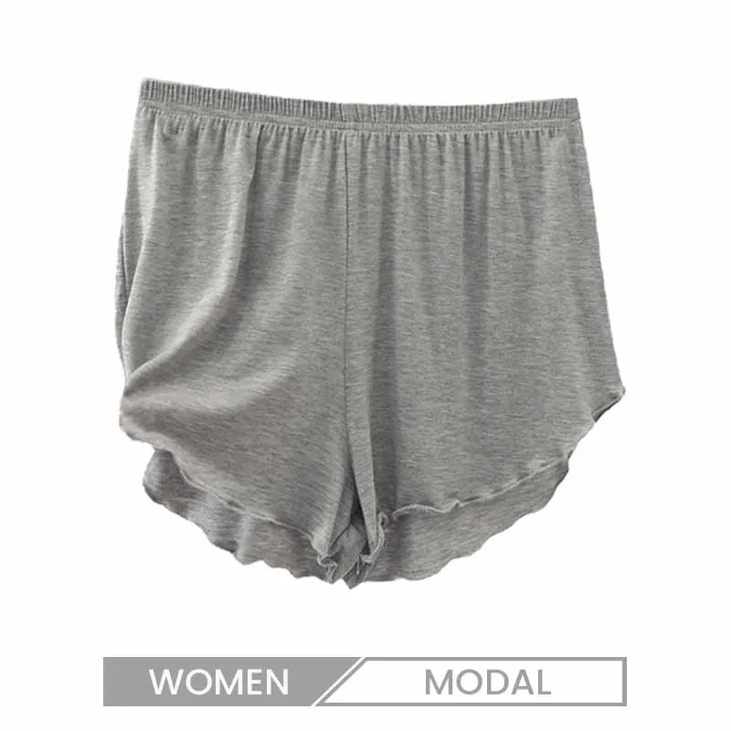 Women Casual Solid Color Ear-Trim Loose Hanging Shorts