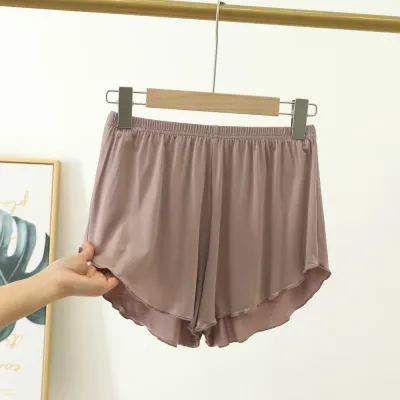 Women Casual Solid Color Ear-Trim Loose Hanging Shorts