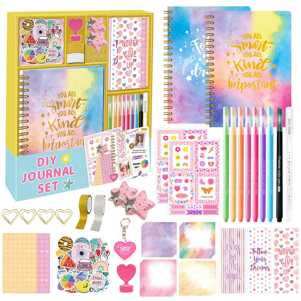 Fashion Creative Pen Notebook Tape DIY Diary Stationery Set