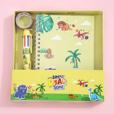 Fashion Cartoon Pen Tape Loose-Leaf Notebook Stationery Set