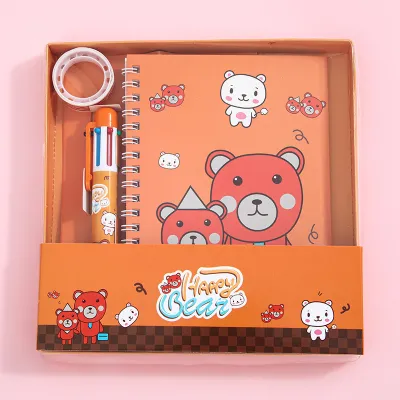 Fashion Cartoon Pen Tape Loose-Leaf Notebook Stationery Set