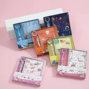 Fashion Cartoon Pen Tape Loose-Leaf Notebook Stationery Set
