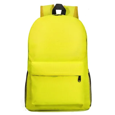 Children Fashion Simple Solid Color Girls Boys Canvas Backpack School Bag with Air Cushion Strap