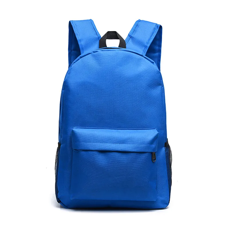 Children Fashion Simple Solid Color Girls Boys Canvas Backpack School Bag with Air Cushion Strap