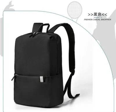 Children Fashion Simple Solid Color Canvas Backpack School Bag Street Trend Letters Print Oxford Cloth Neutral