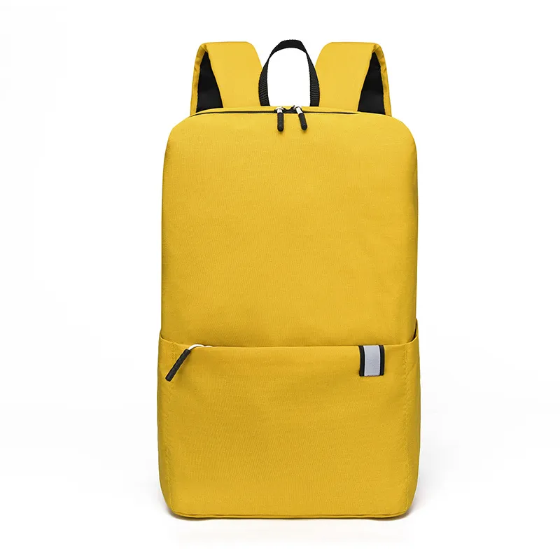 Children Fashion Simple Solid Color Canvas Backpack School Bag Street Trend Letters Print Oxford Cloth Neutral