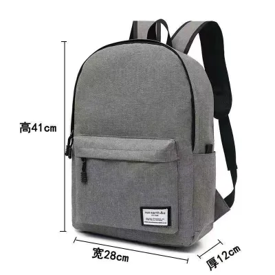 Children Fashion Large Capacity Solid Color Canvas Backpack School Bag