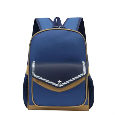 Children Fashion Girls Boys Color Matching Canvas Backpack School Bag for Toddler