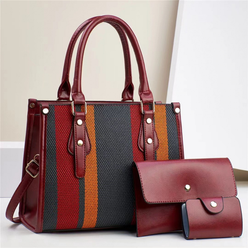 Wholesale Women Fashion Casual Color Block Large Capacity 3