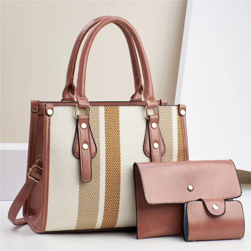 Wholesale Women Fashion Casual Color Block Large Capacity 3