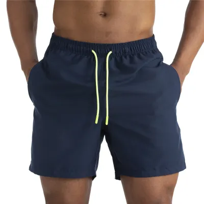 Men Casual Beach Solid Color Plus Size Shorts