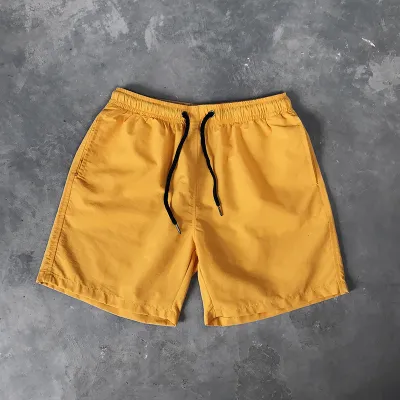Men Casual Beach Solid Color Plus Size Shorts