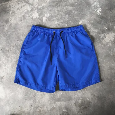 Men Casual Beach Solid Color Plus Size Shorts