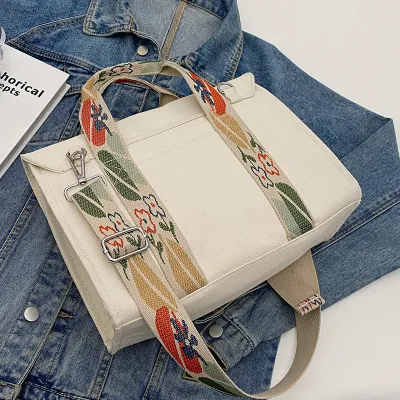 Women Fashion Casual Large Capacity Canvas Tote Handbag