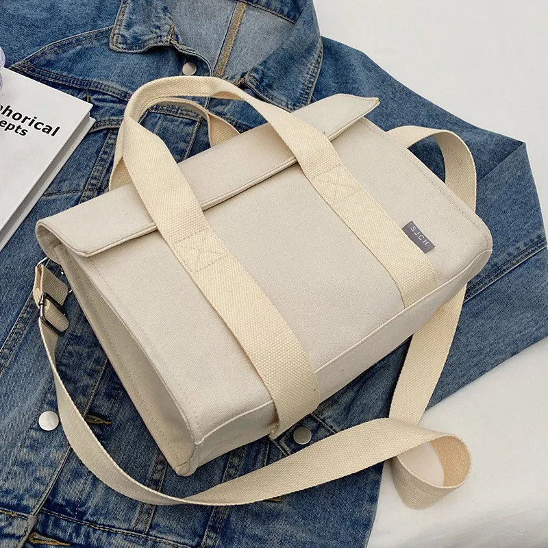 Women Fashion Casual Large Capacity Canvas Tote Handbag