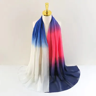 Women's Gradient Chiffon Thin Hijab Scarf Fashion Commuter