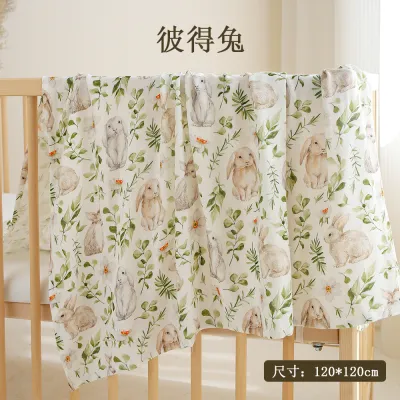 Anmultifunctional Gauze Towel 2 Layers Bamboo Cotton Swaddling Baby Blanket