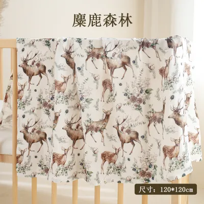 Anmultifunctional Gauze Towel 2 Layers Bamboo Cotton Swaddling Baby Blanket