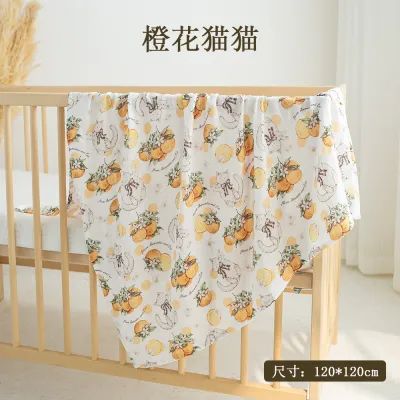 Anmultifunctional Gauze Towel 2 Layers Bamboo Cotton Swaddling Baby Blanket