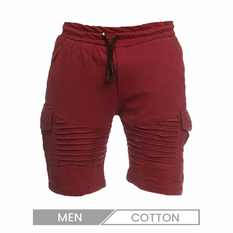 Men Casual Cotton Solid Color Sports Shorts
