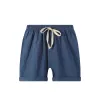 Cotton Linen Shorts Navy Blue
