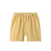 Cotton Linen Shorts Yellow