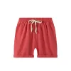 Cotton Linen Shorts Brick Red
