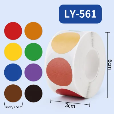 500 Pieces Multicolor Dot Round Seal Sticker for Stationery