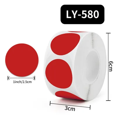 500 Pieces Multicolor Dot Round Seal Sticker for Stationery