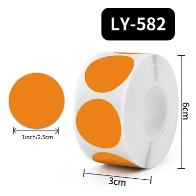 500 Pieces Multicolor Dot Round Seal Sticker for Stationery