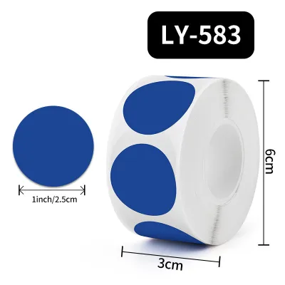 500 Pieces Multicolor Dot Round Seal Sticker for Stationery