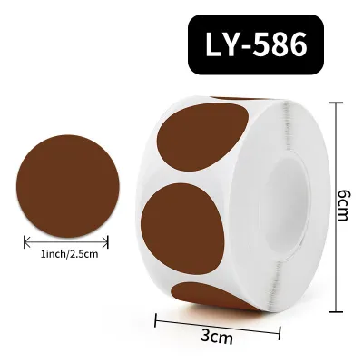 500 Pieces Multicolor Dot Round Seal Sticker for Stationery