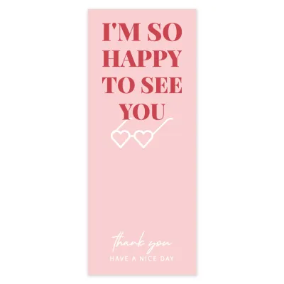 Pink Rectangle Love Lips Gift Box Stickers Stationery