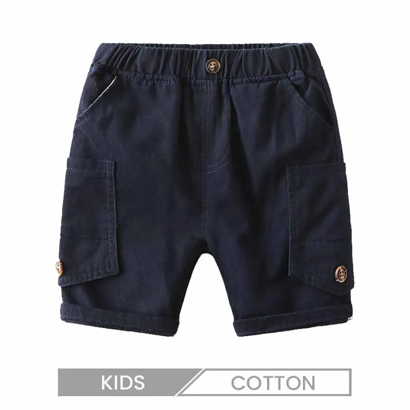 Kids Toddlers Fashion Boys Solid Color Cotton Shorts