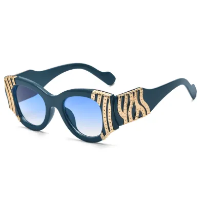 Fashion Personalized Metal Framed Sunscreen Sunglasses