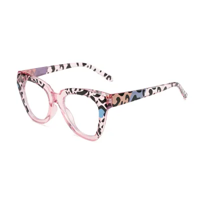 Fashion Printed Anti-Blue Light Leopard Cat'S Eye Glasses