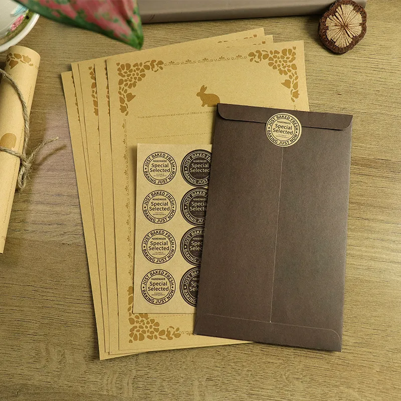 Retro Chinese Envelope Kraft Paper Stationery Set 29-Pieces