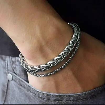 Men Fashion Vintage Stainless Steel Bracelet